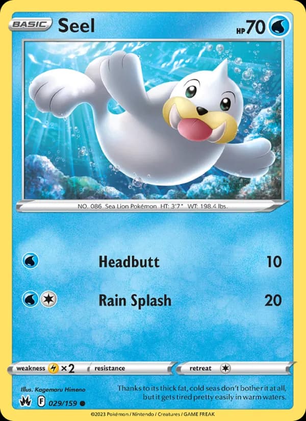 Seel card in English