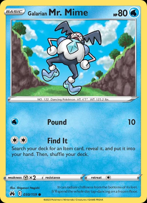 Galarian Mr. Mime card in English