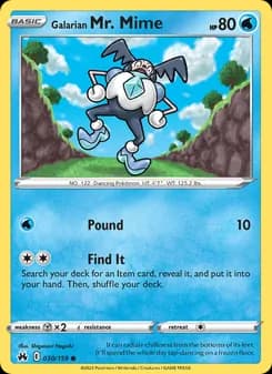 Galarian Mr. Mime card in English