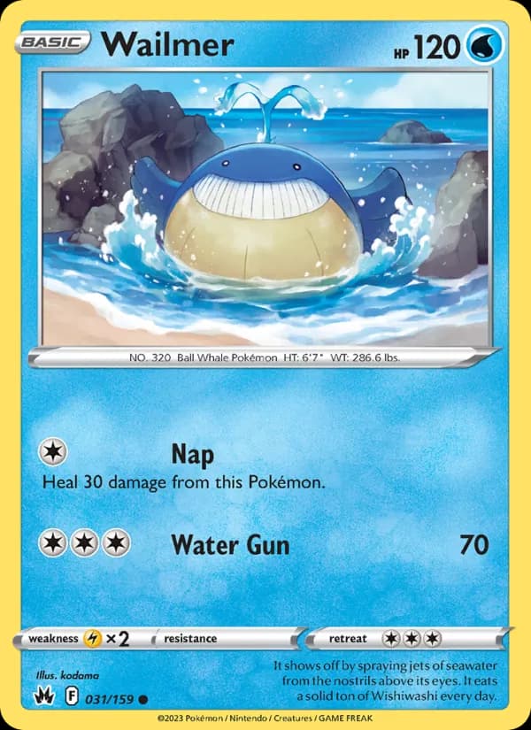Wailmer card in English