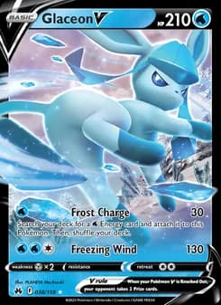 Glaceon V card in English