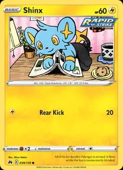 Shinx card in English