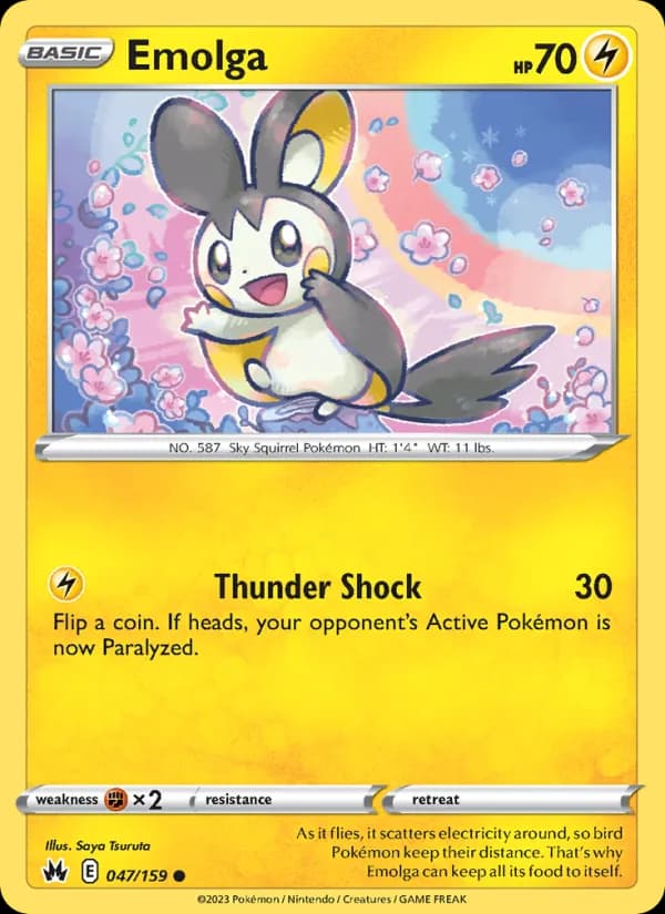 Emolga card in English