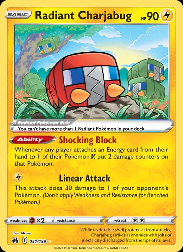 Radiant Charjabug card in English