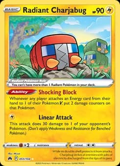Radiant Charjabug card in English