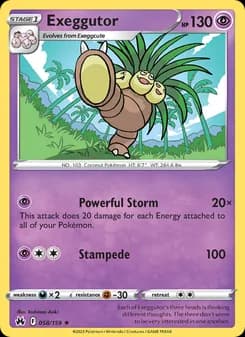Exeggutor card in English