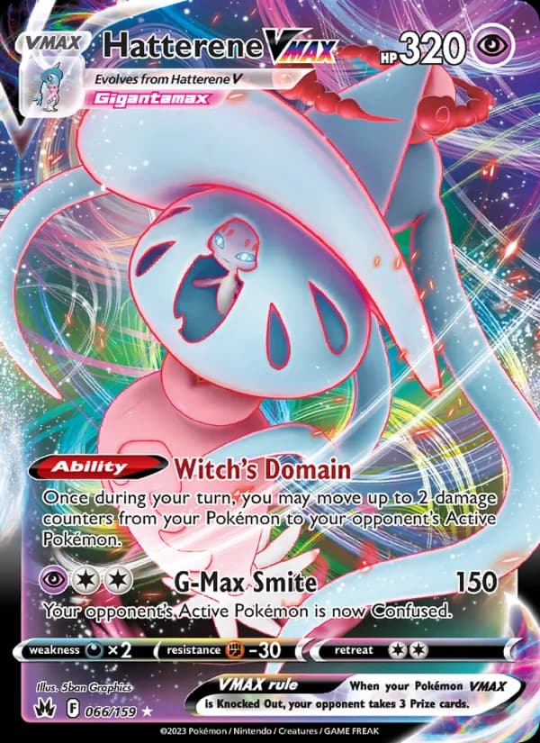 Hatterene VMAX card in English