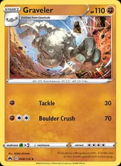 Graveler card in English