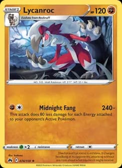 Lycanroc card in English