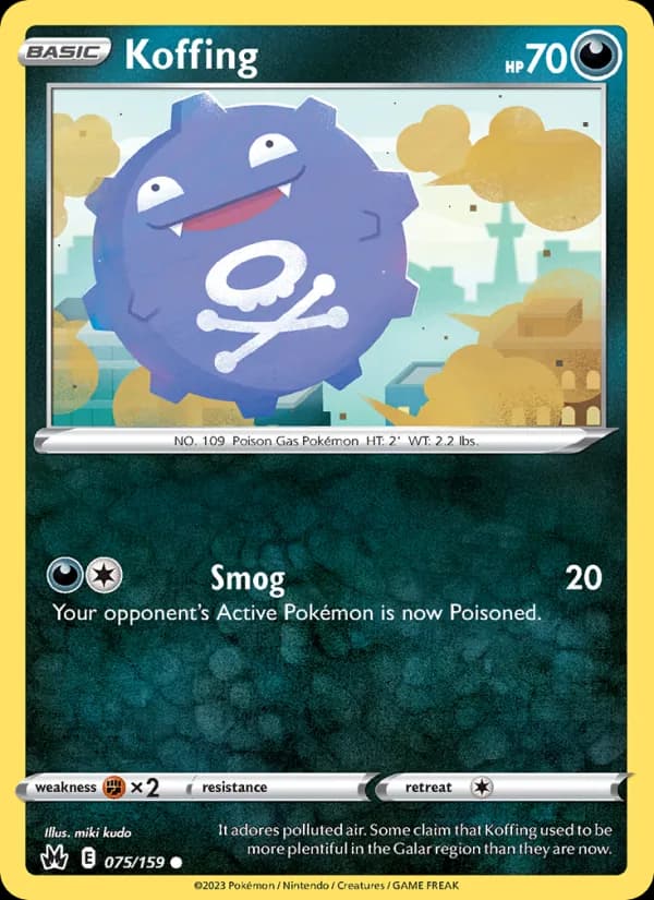 Koffing card in English