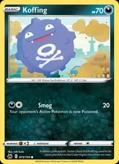 Koffing card in English