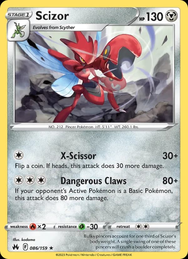 Scizor card in English