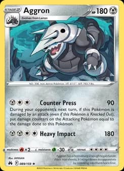 Aggron card in English