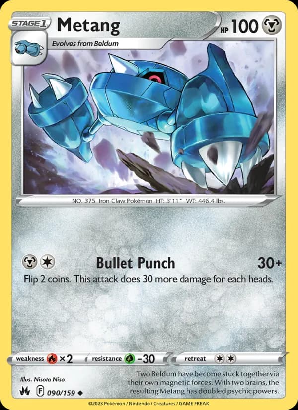 Metang card in English