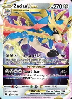 Zacian VSTAR card in English