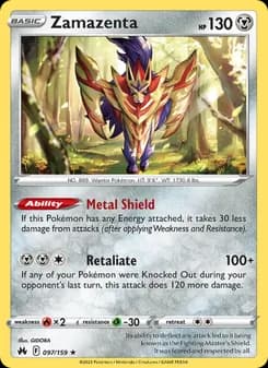Zamazenta card in English