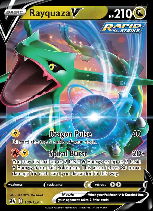 Rayquaza V card in English
