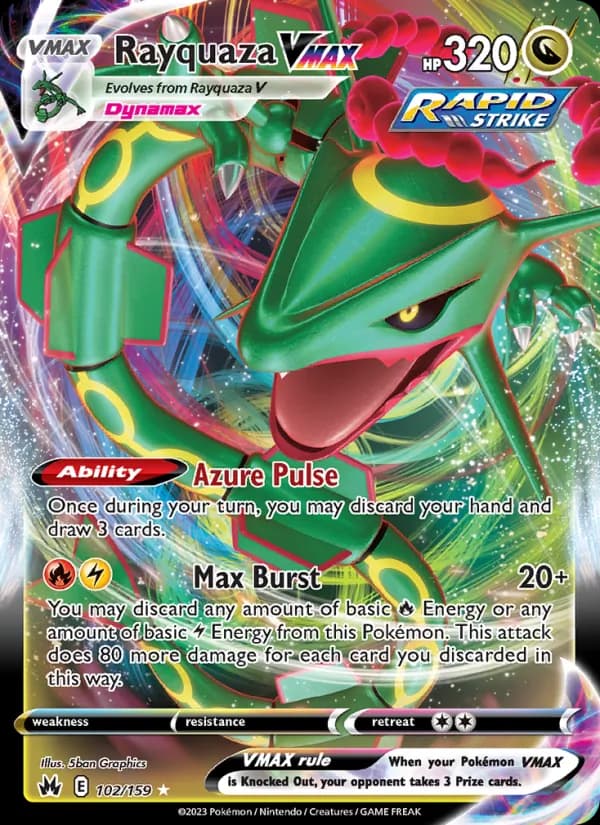 Rayquaza VMAX card in English