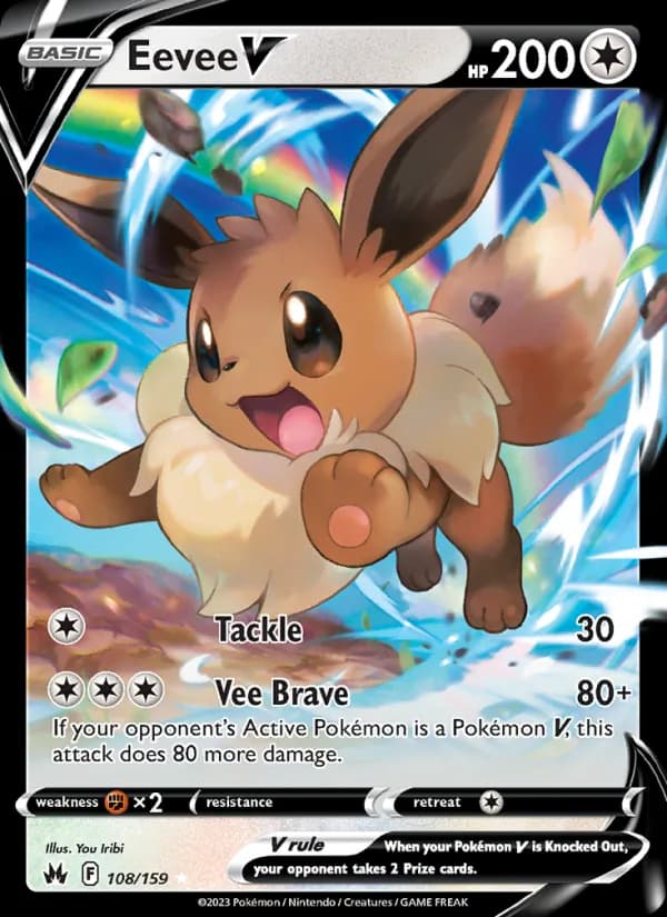 Eevee V card in English