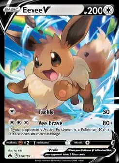 Eevee V card in English