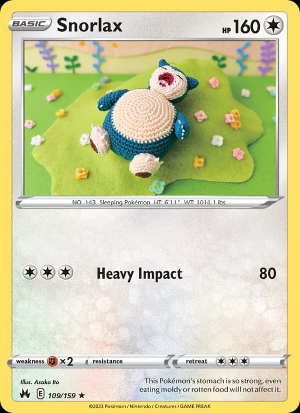 Snorlax card in English