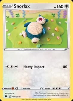 Snorlax card in English