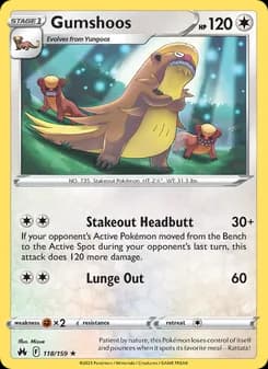 Gumshoos card in English