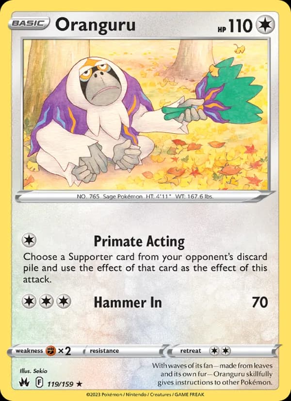 Oranguru card in English