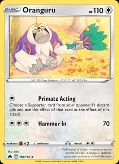 Oranguru card in English