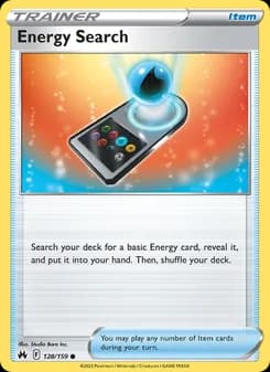 Energy Search card in English