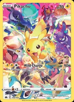 Pikachu card in English