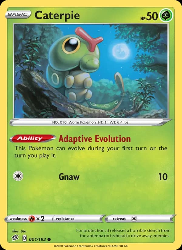 Caterpie card in English