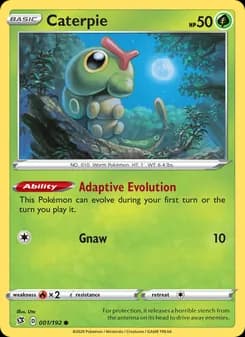 Caterpie card in English