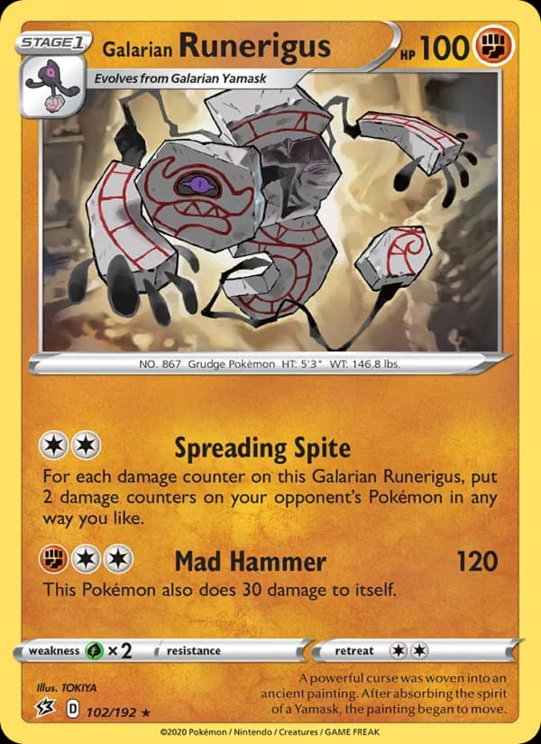 Galarian Runerigus card in English
