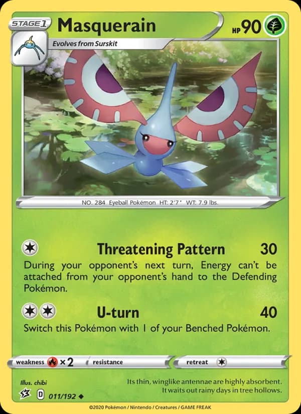 Masquerain card in English