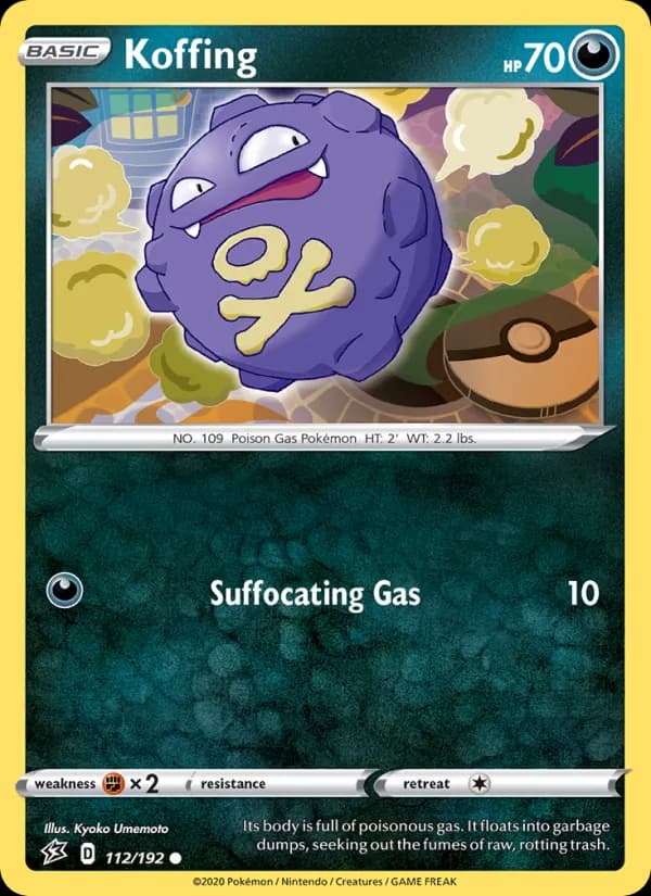 Koffing card in English