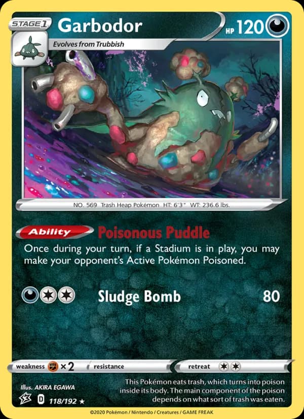 Garbodor card in English