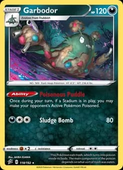 Garbodor card in English