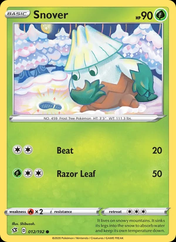 Snover card in English
