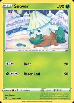 Snover card in English