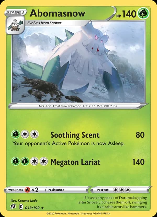 Abomasnow card in English