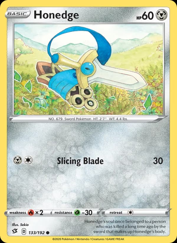 Honedge card in English