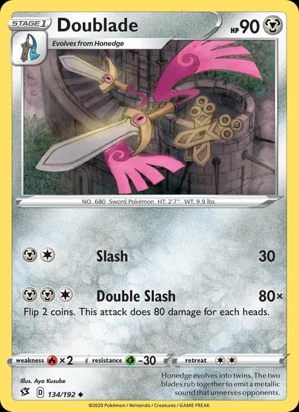 Doublade card in English