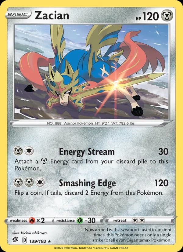 Zacian card in English
