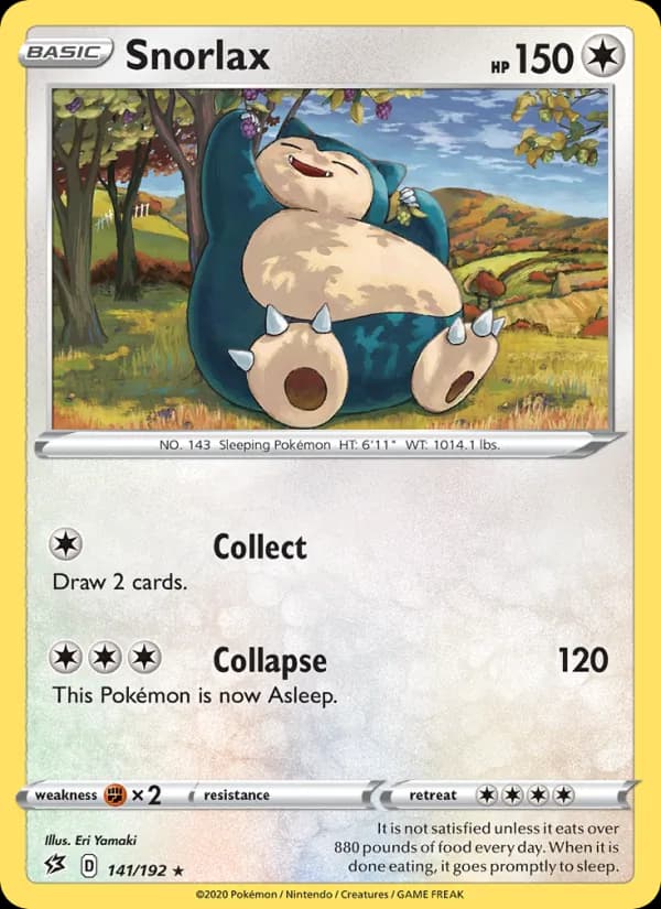 Snorlax card in English