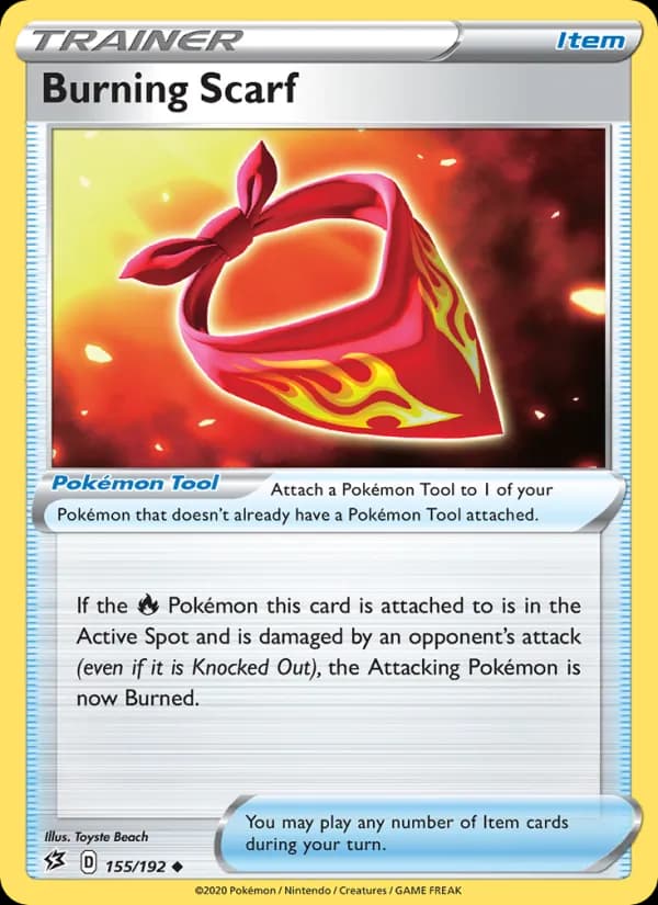 Burning Scarf card in English