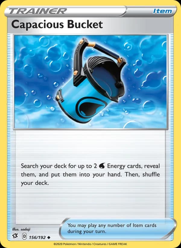 Capacious Bucket card in English