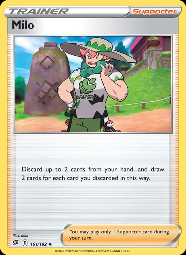 Milo card in English