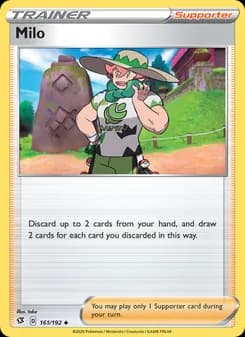 Milo card in English
