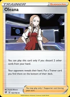 Oleana card in English